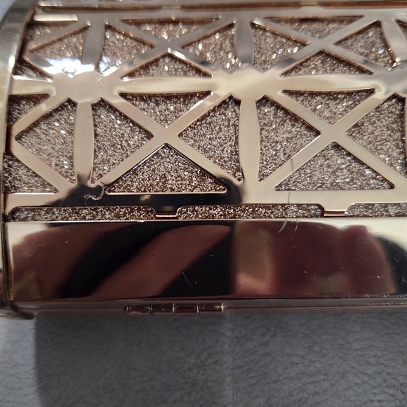 Gold Rhinestone Evening GLAM Clutch Bag Formal Party Wedding - Picture 11 of 13